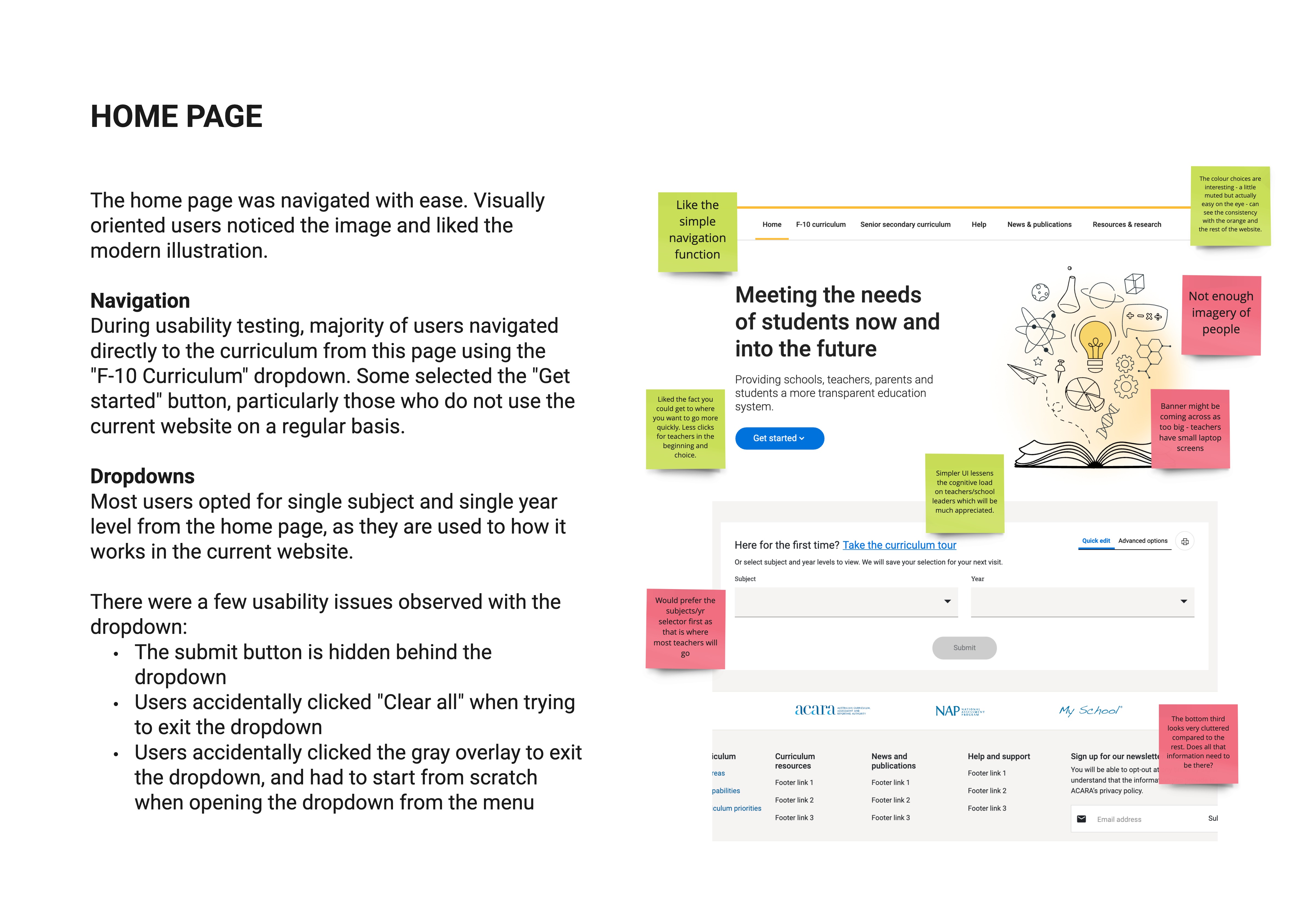 Content-driven design for the Australian Curriculum